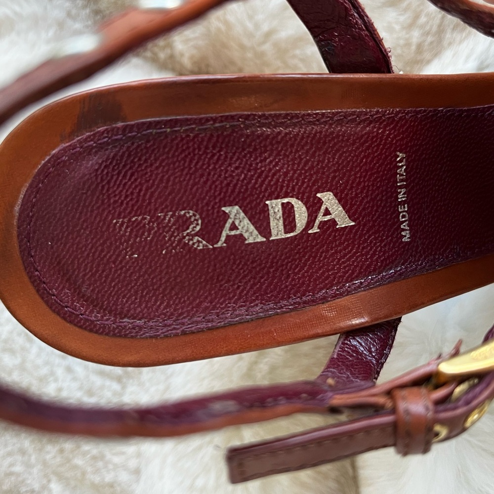Prada Calzature Donna Brown Leather Heels - Picture 12 of 13